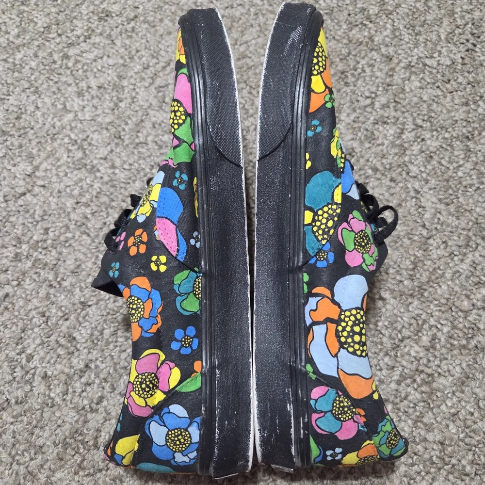 Vans Era U-Color Black‎ Floral MENS Size 12 Skate Shoes - Picture 7 of 14